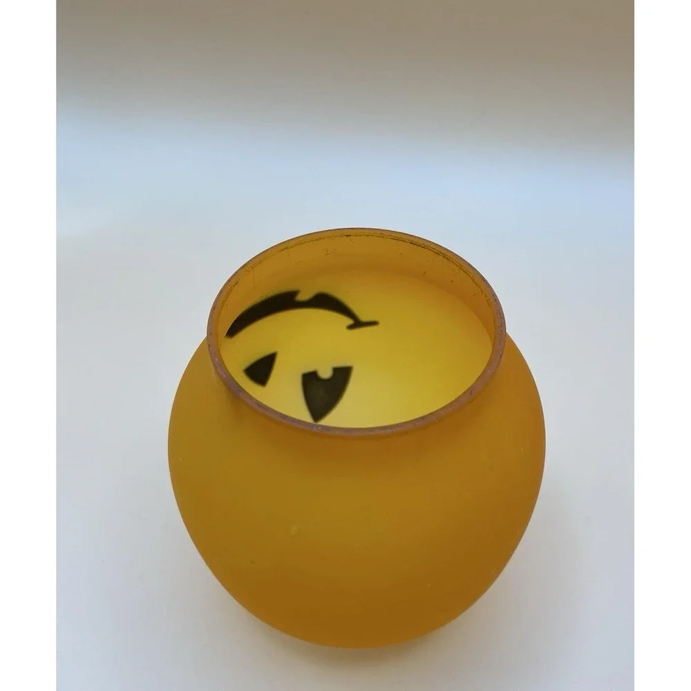 Vintage Hallmark Halloween Hurricane Tealight Candle Holder Glass And Metal